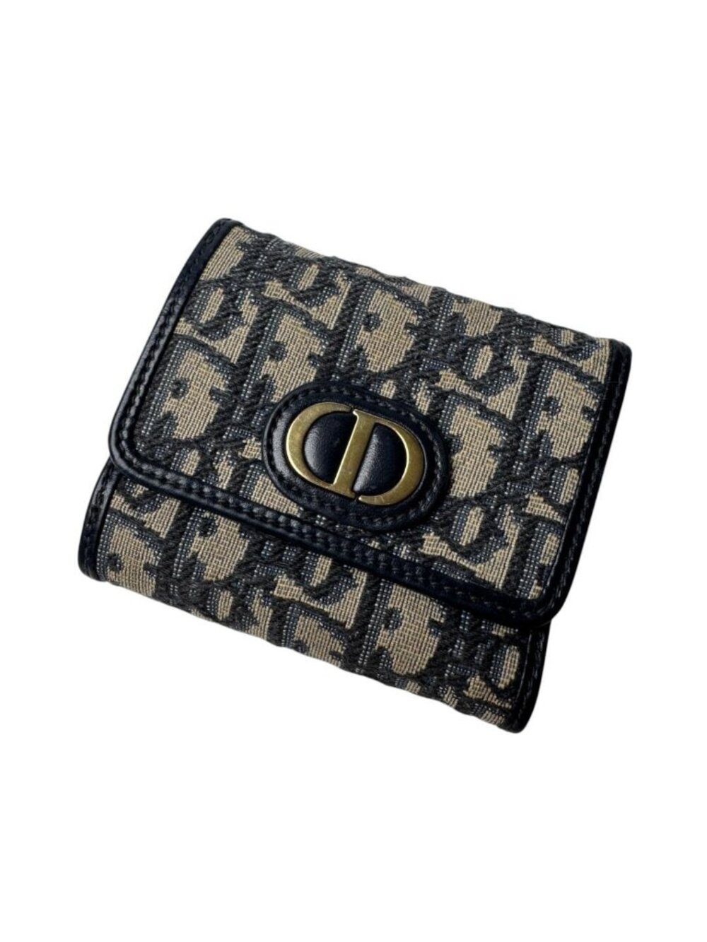 Dior Oblique Trifold Wallet Navy
